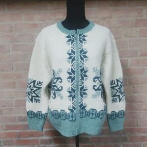 Squaw Valley | HP🎈Vtg. Chunky Wool Zip-up Sweater